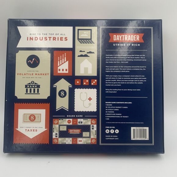 DAYTRADER Strike It Rich A Financial Board Game from Lyon Works New Open Box - Picture 3 of 13